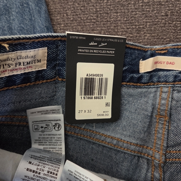 Levi's Blue Relaxed Fit Jeans Classic Style - Picture 6 of 8